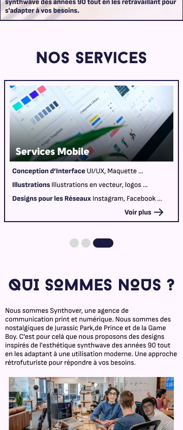 capture d'écran de la page détail sur une série